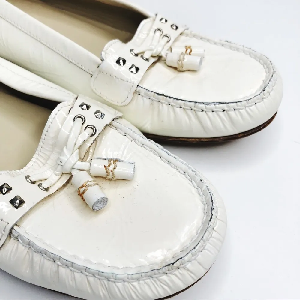 STUART WEITZMAN | White Patent Leather Loafers - Image 13