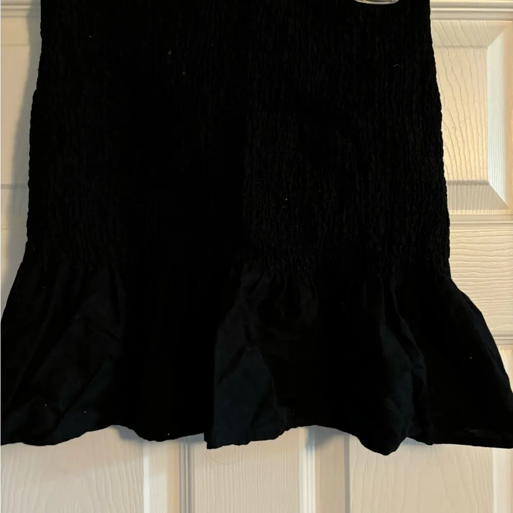 Rouched Peplum Black Skirt - Image 3