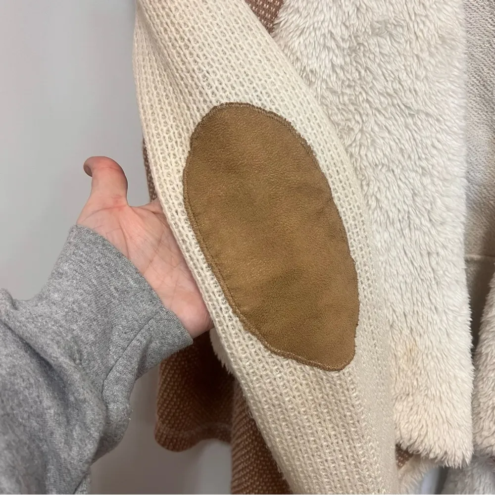 Saturday Sunday Mixed Fabric Sherpa Lined Cardigan size Medium - Image 7