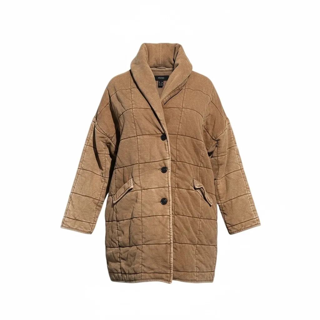 Forever 21 Brown Quilted Puffer Jacket - Image 2