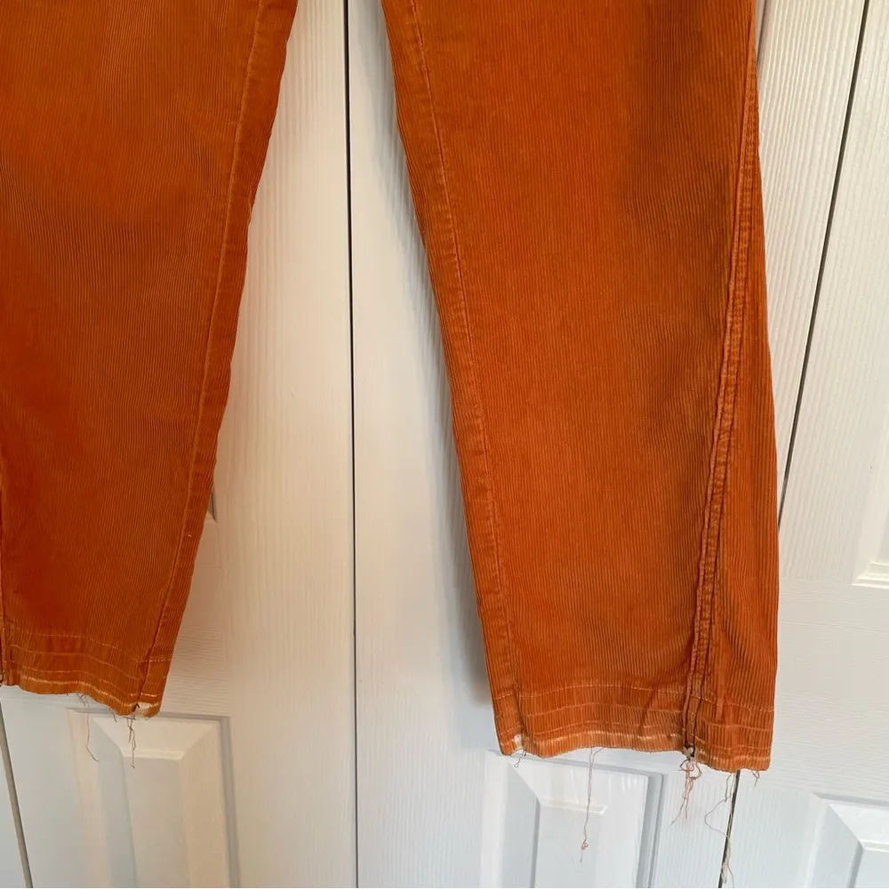 We the Free Orange Corduroy Straight Leg Pants Cargo Sz 30 - Image 7