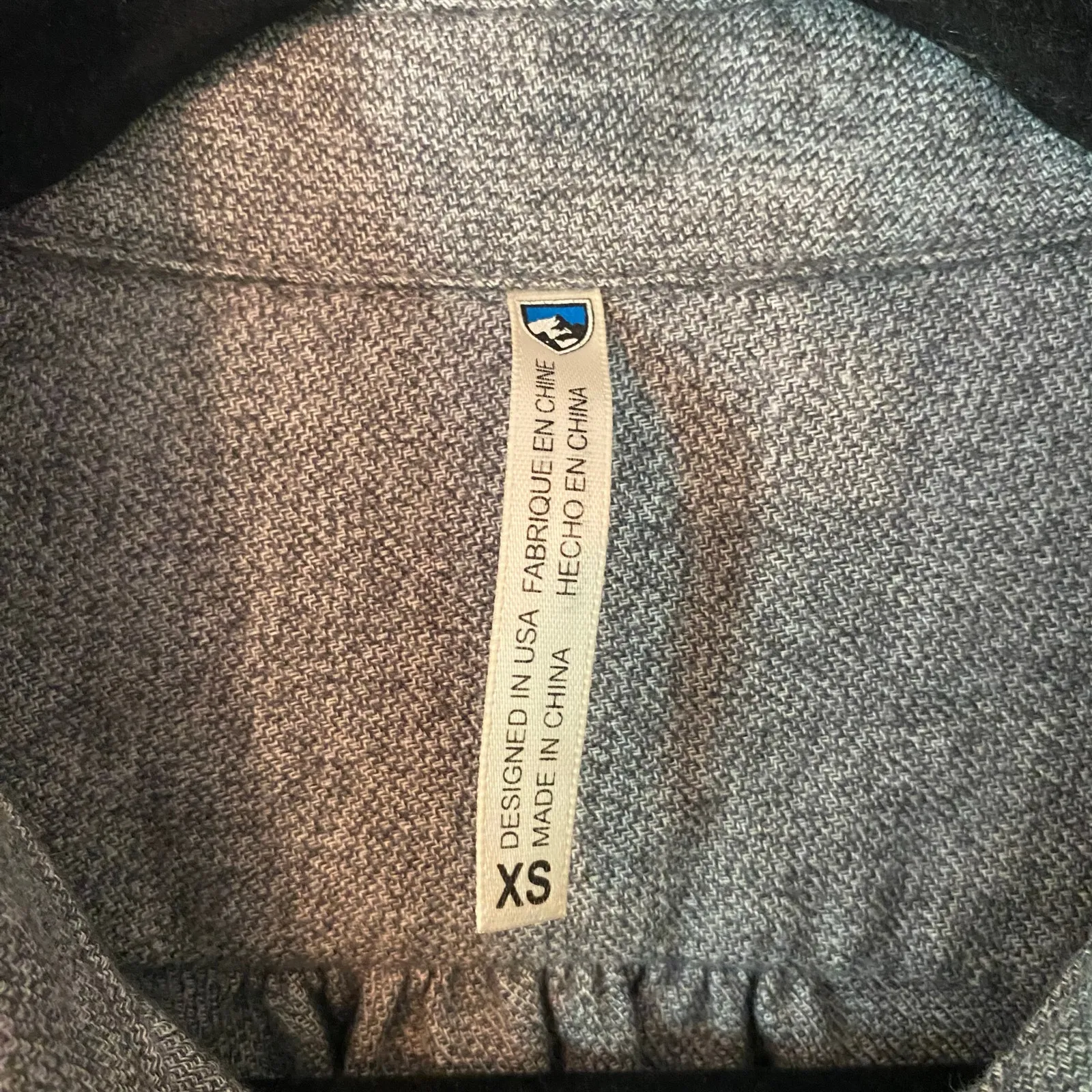 Kuhl Gray Long Sleeve Button Down Shirt Gorpcore Cotton Blend Women's size XS - Image 2