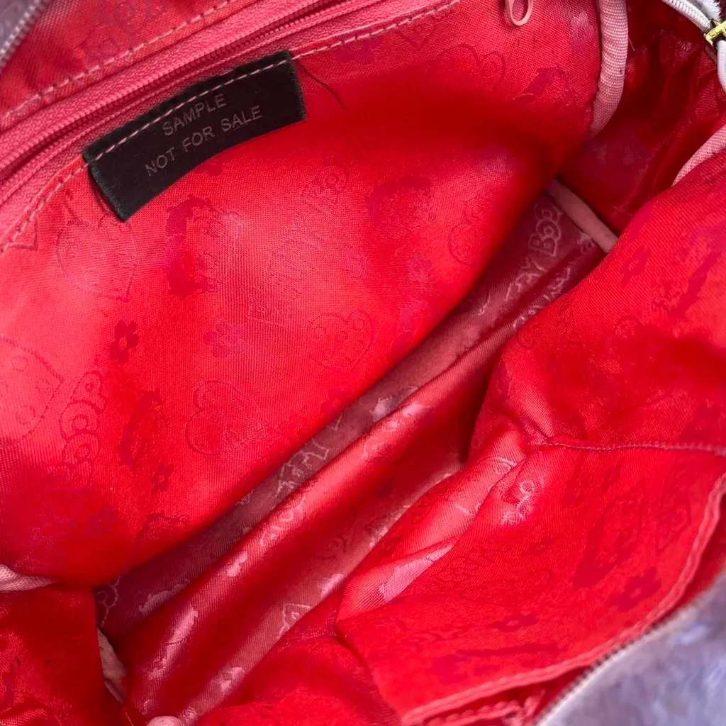 Y2k Betty Boop lilac purple fuzzy and hot pink mini hand bag duffle preppy - Image 4