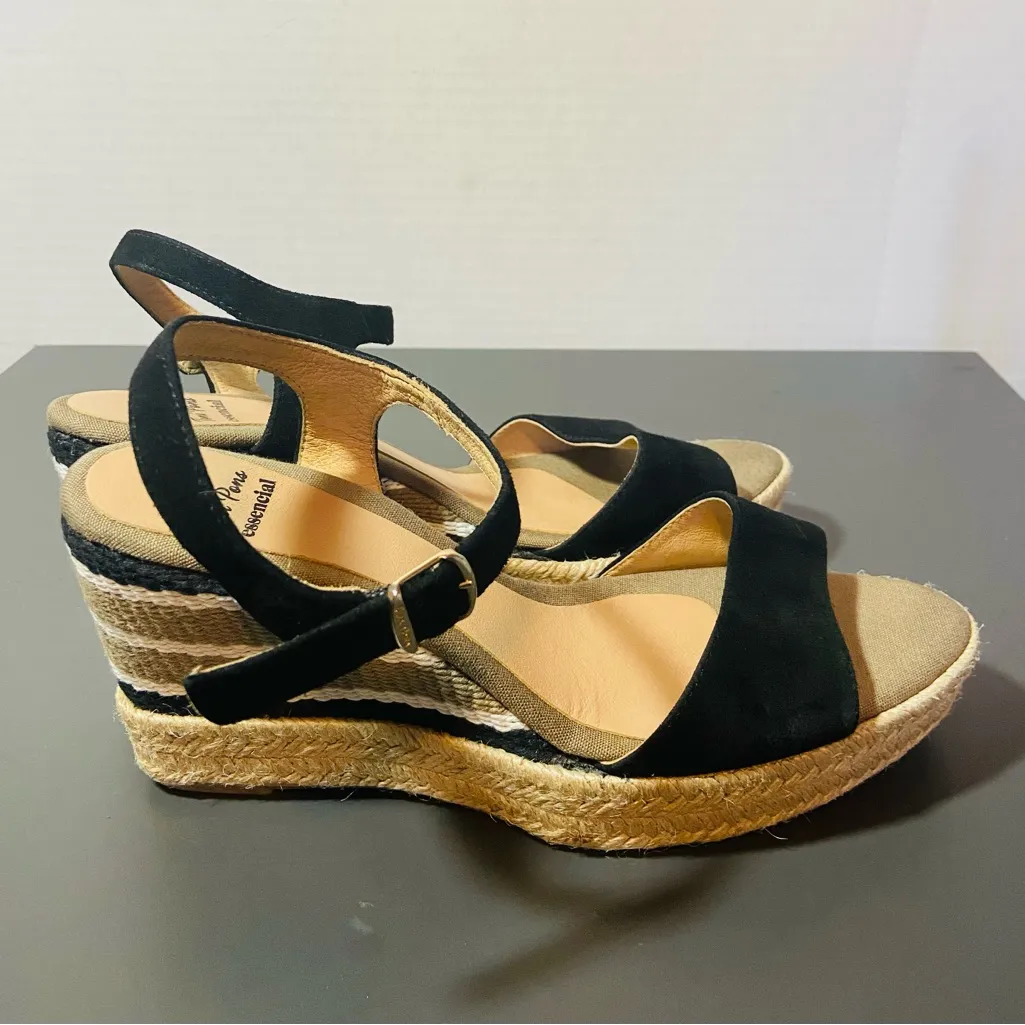 TONI PONS Wedge Espadrilles Black Size 10 - Image 7