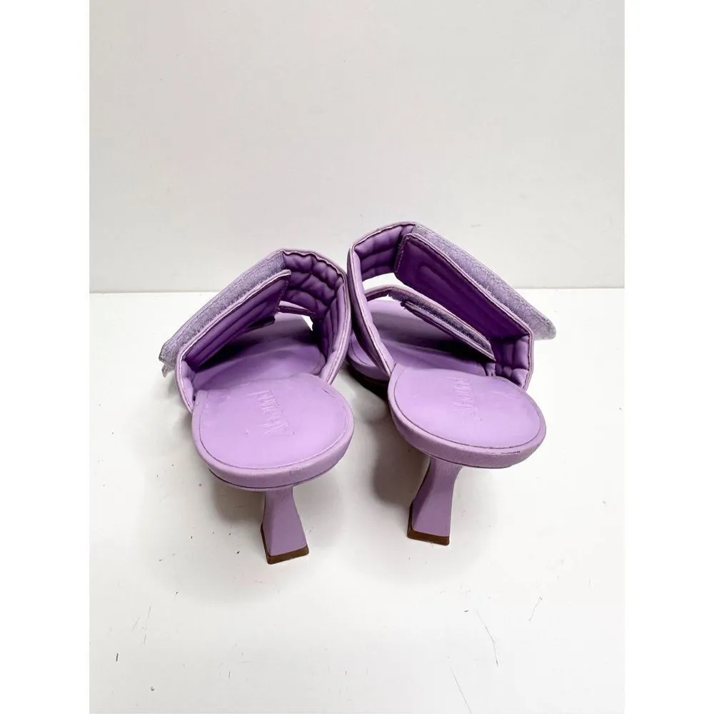 Abound Shoes Womens Size 6 Qarly Heeled Purple Square Toe Slip On Sandals - Image 6