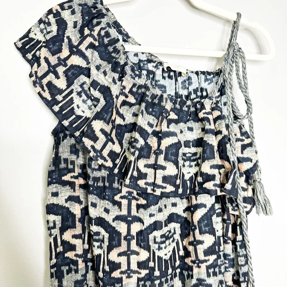 Ulla Johnson Womens Daniela Coverup Off Shoulder Lightweight Ruffle Black S NEW - Image 4