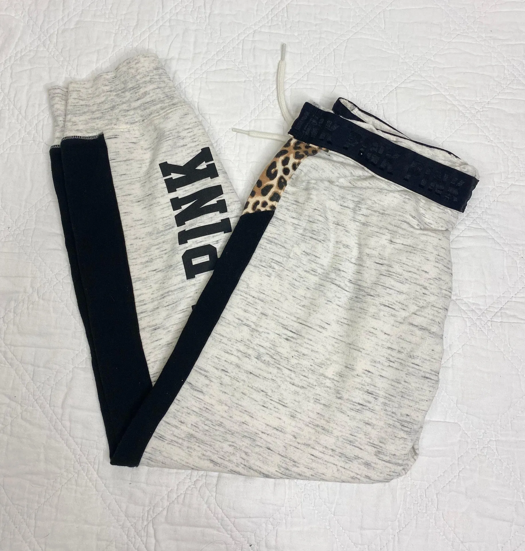 PINK Comfy Gray Sweatpants - Image 2