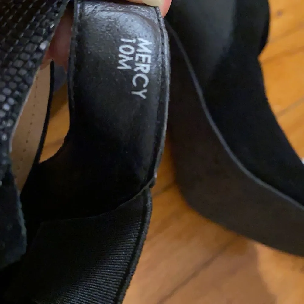 Tahari Mercy Black Suede Bootie Sz. 10 - Image 6