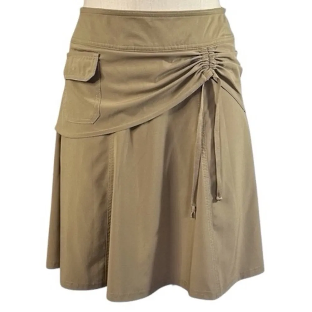 Athleta Tan Wherever Tiered Pleated A-Line Tennis Athletic Skirt Skort 8 - Image 5
