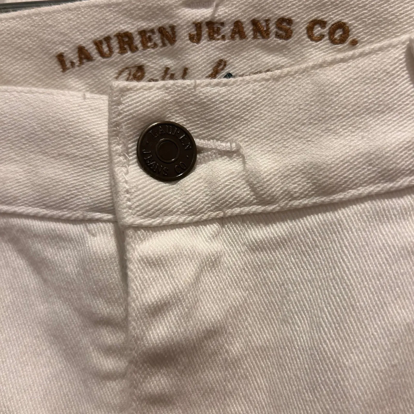 Vtg Deadstock Lauren Jeans Co Ralph Lauren Women's White Straight Leg Jeans 12 - Image 4