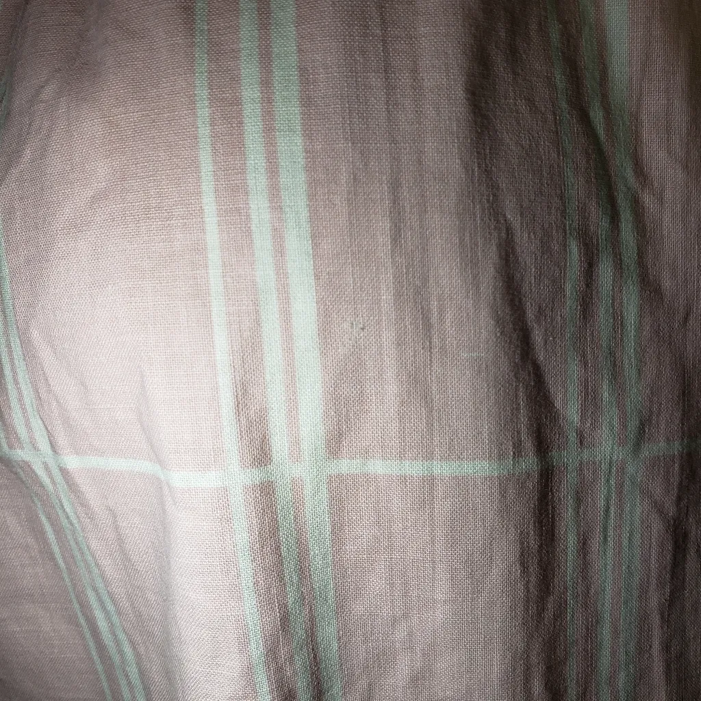 80s Does 50s 60s Vintage Lisa Jo pink dress with white buttons & stripes Size M - Image 12