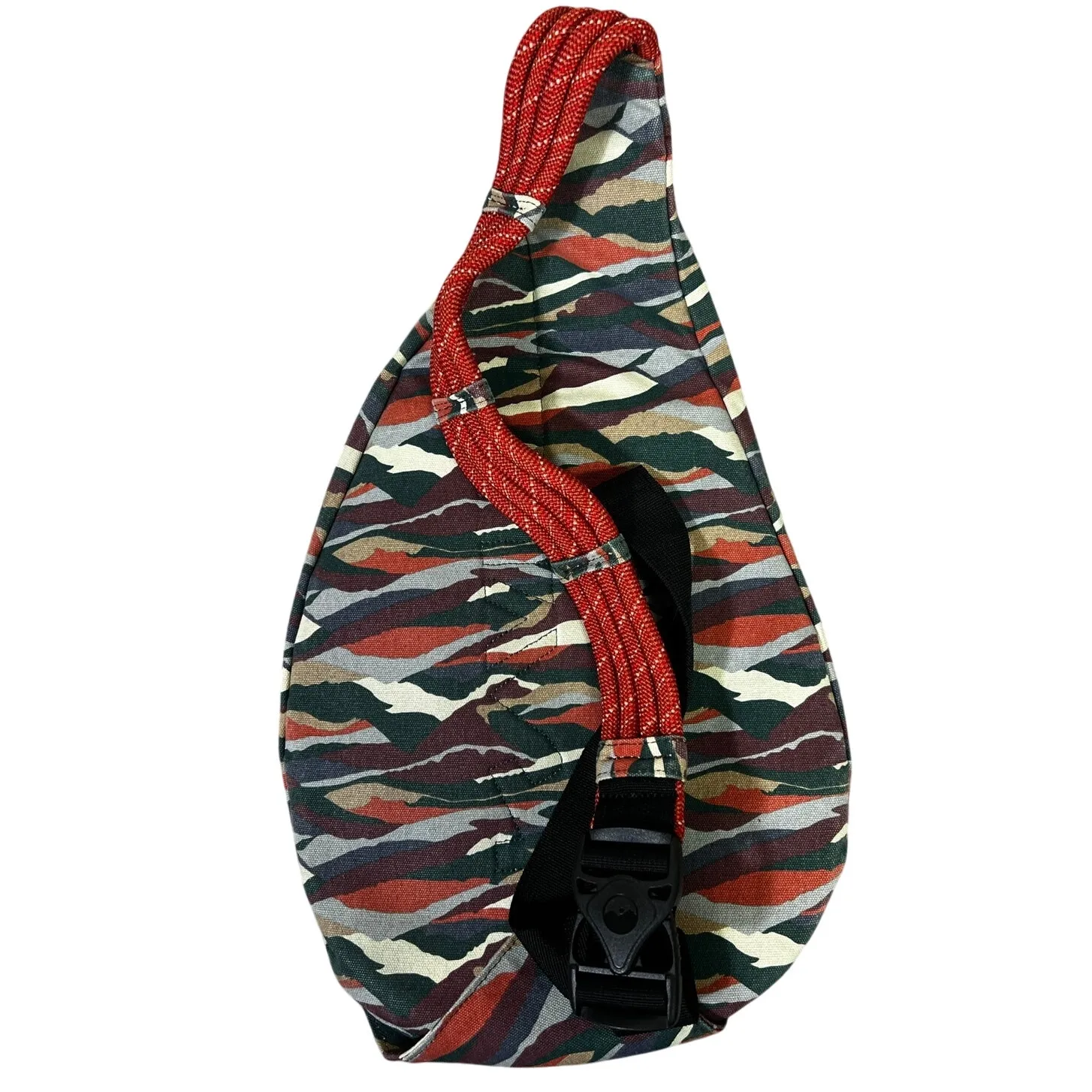 KAVU Rope Sling Bag One Size Multicolor Canvas Abstract Camo Outdoor Y2K Utility - Image 3