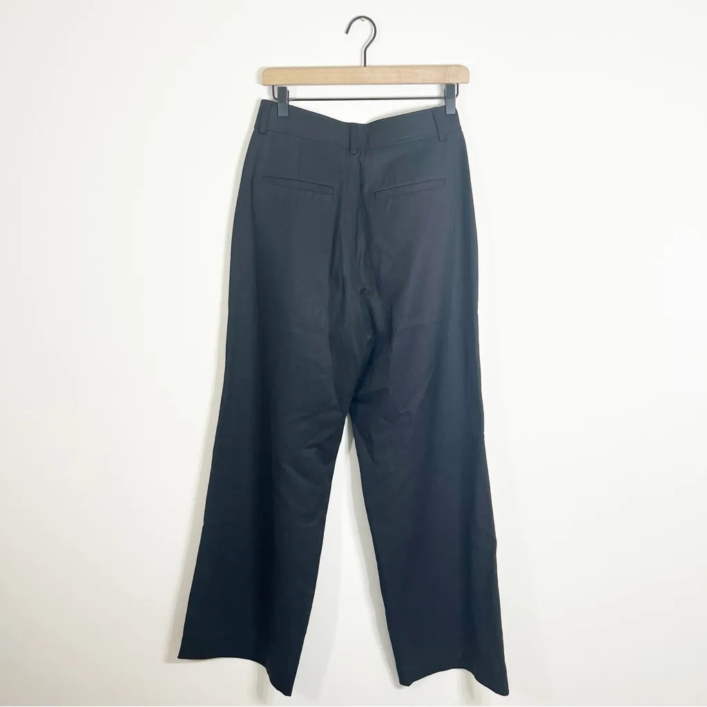Everlane SHORT The Draper Pleated Pant in Buttersmooth Black Size 4 - Image 8