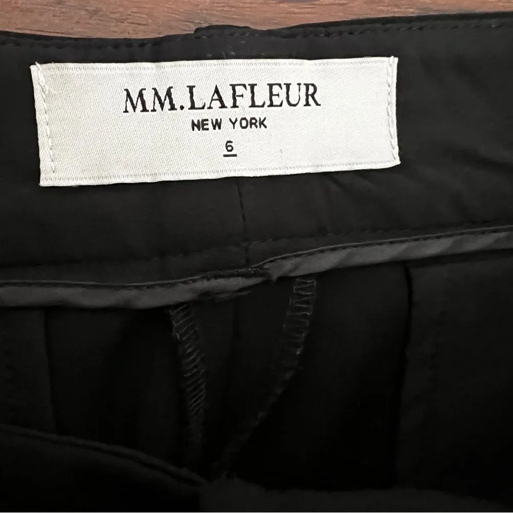 MM.LaFleur Black Tailored Ankle Pants Cuffed Hem Size 6 - Image 7