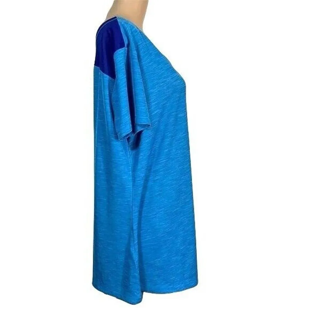 Womens T Shirt Traverse Knits Active Athletic Outdoor Blue 2XL - Image 5