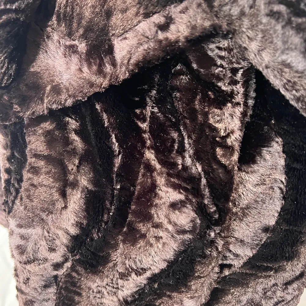 Saja faux fur cardigan cape small Brown - Image 10