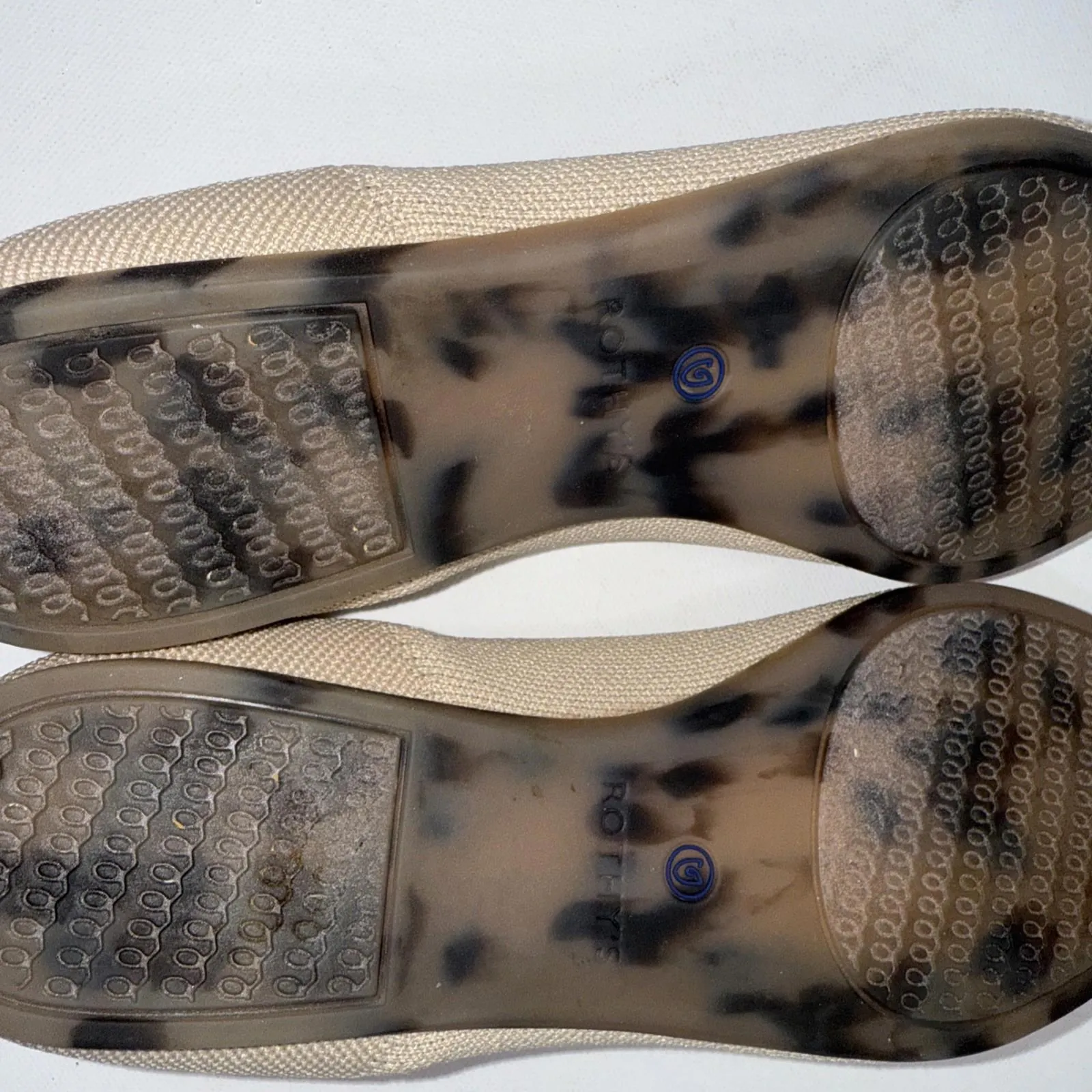 Rothy's The Point Beige Old Money Preppy Designer Slip On Flats Size 9.5 - Image 8