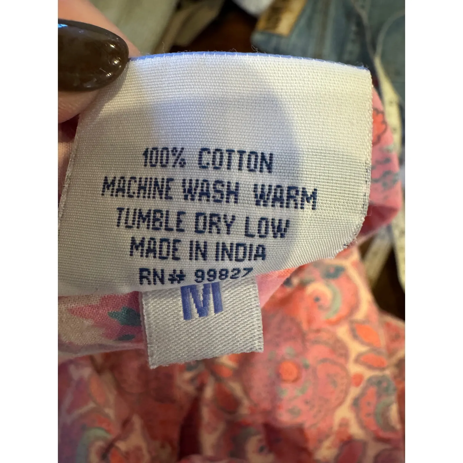 Pine Cone Hill Shirt Women Medium Pink Cotton Floral Button Up Boho Preppy - Image 10