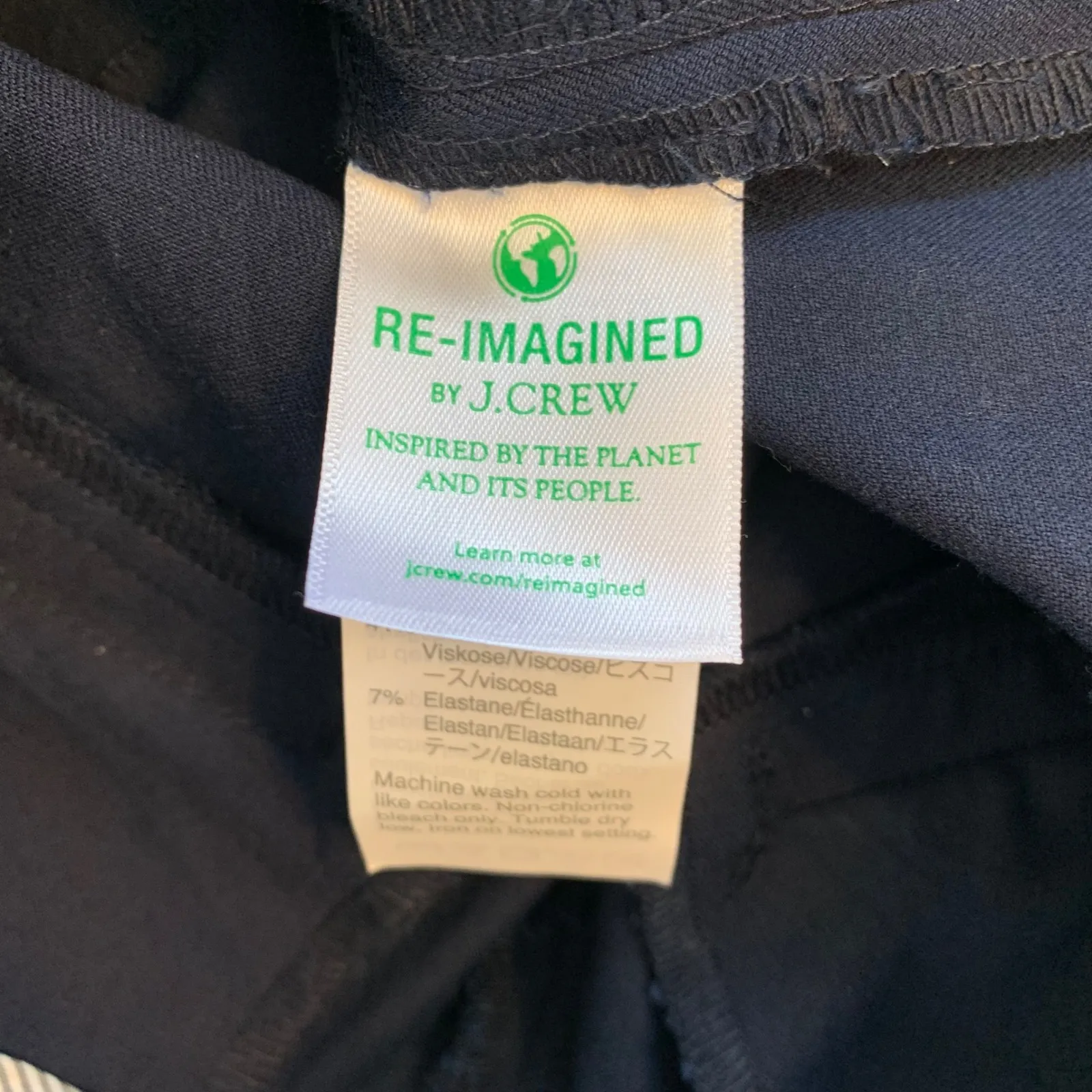 J Crew Remi Navy Blue Straight Leg Stretch Pants Women's Size 6 Preppy School - Image 4