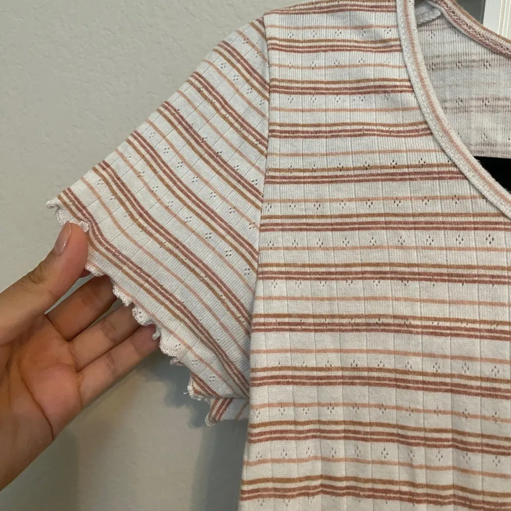 London Rag Women crop top Short sleeve top size L Pink Size L - Image 4