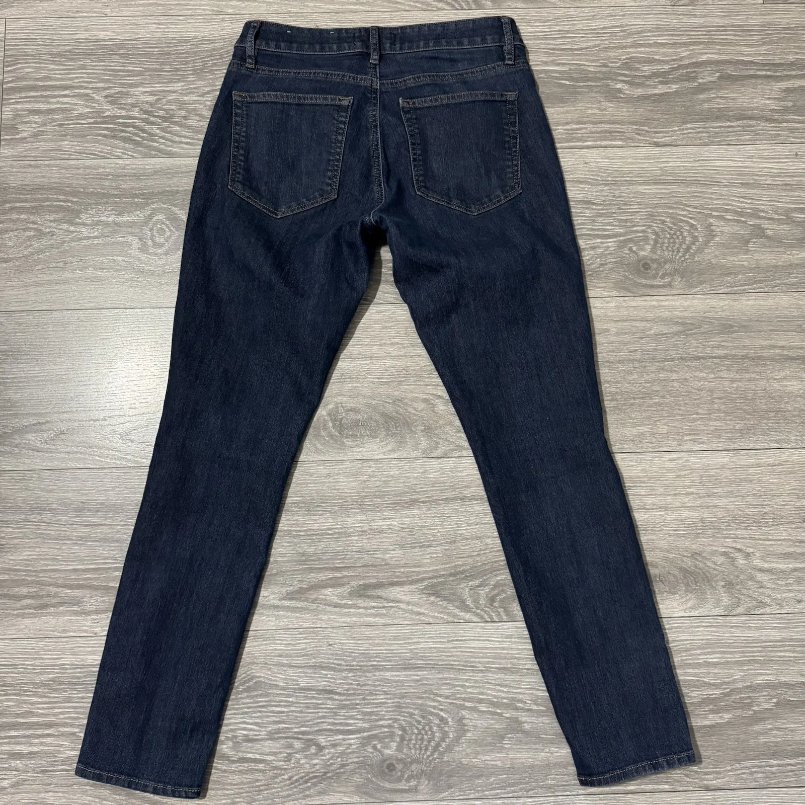 Loft Women Curvy Skinny Slim Pockets Blue Denim Jeans Pants Size 26 2 Cotton - Image 4