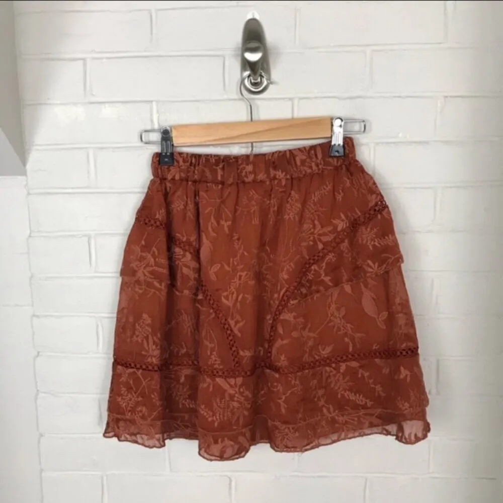Q&A NWT Lace Ruffle Dainty Girly Mini Skirt - Image 6