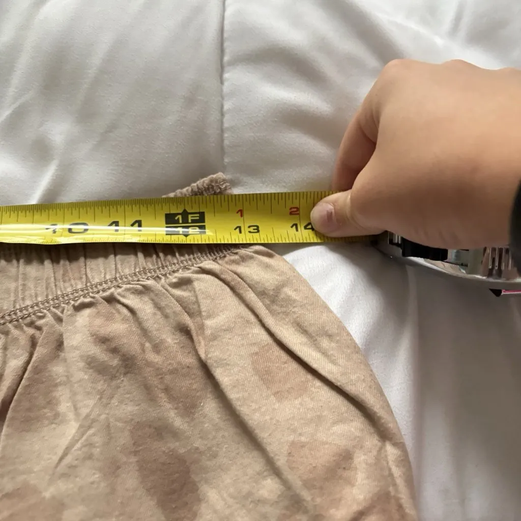 Colsie Beige Tan Camo Cotton Boxer Pajama Shorts Lounge Sleepwear Womens Small - Image 2