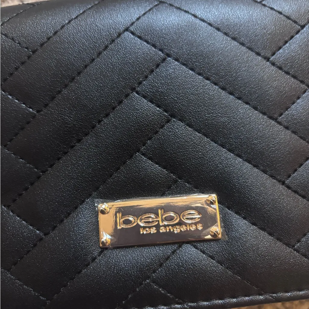 Black Quilted Crossbody Bag - Image 3