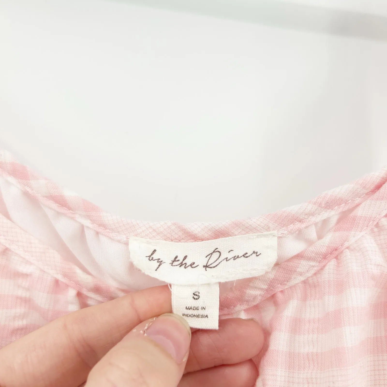 By The River Womens Colorblock Plaid‎ Sleeveless Tiered Pastel Country Dress S Pink - Image 8