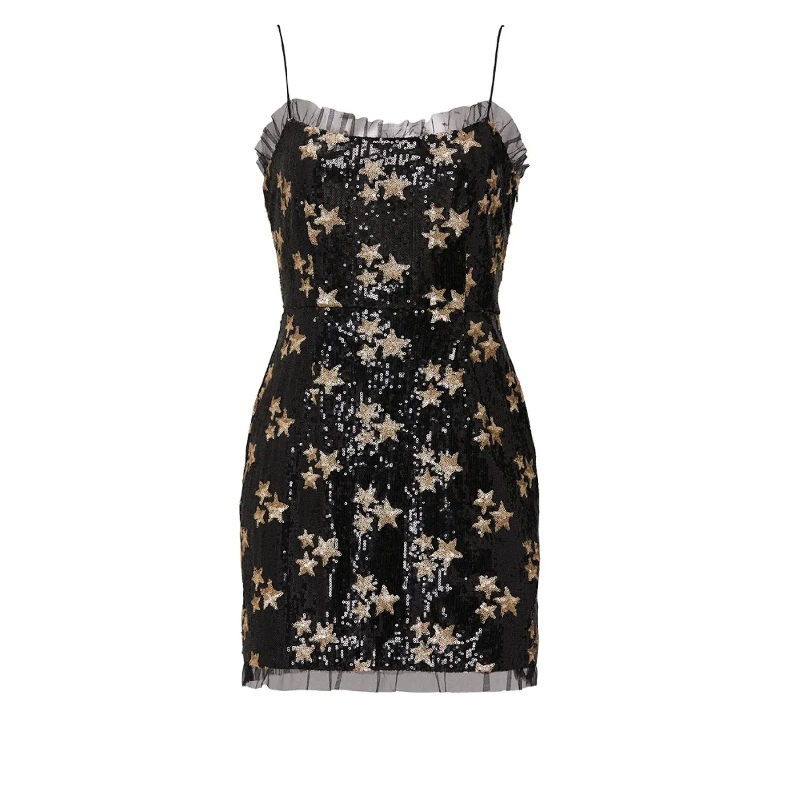 The East Order Black Star Sequin Mini Slip Dress MEDIUM Cocktail Celestial $159 - Image 5