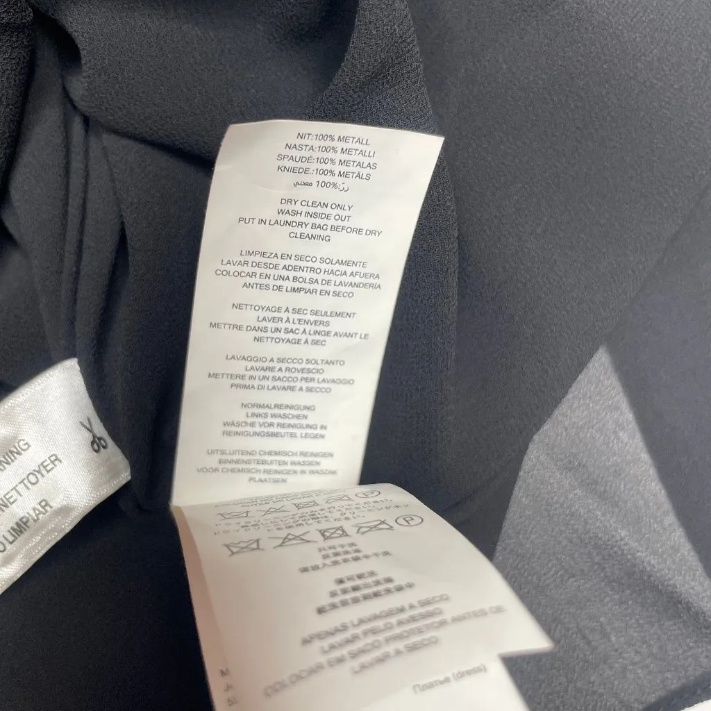 MICHAEL Michael Kors Black White Ruffled Embellished Midi Slip Dress Sz XS - Image 13