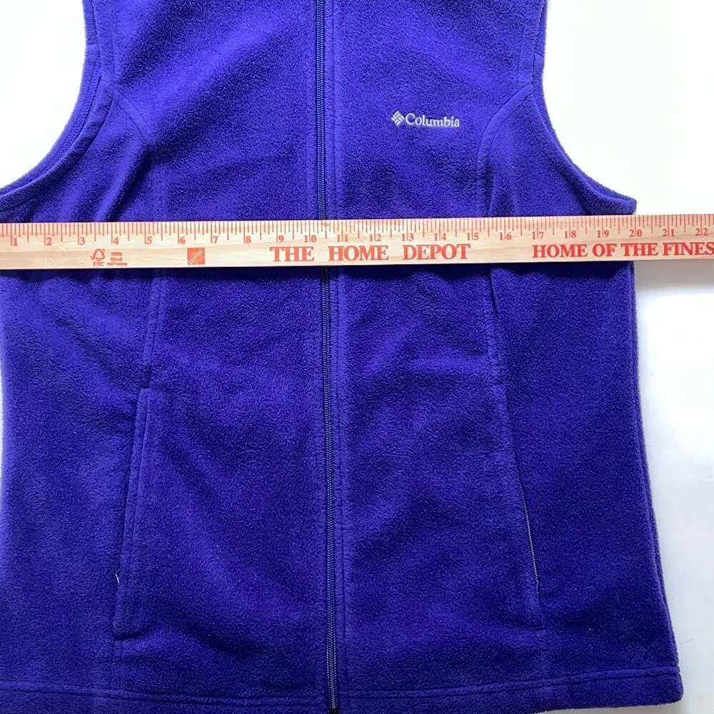 Columbia Women's Purple Fleece Vest Size M Casual Outdoor Zip Up - Image 2