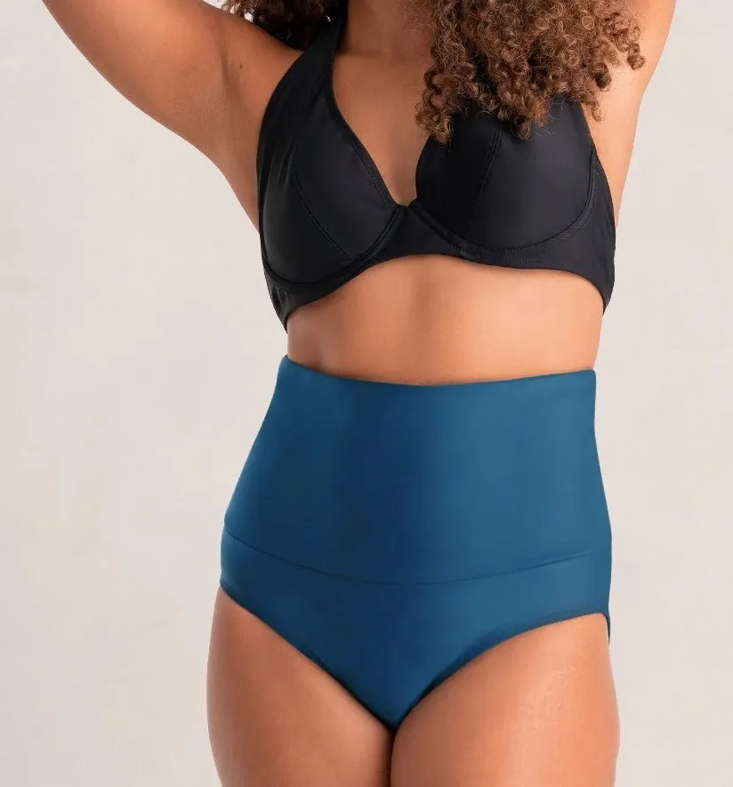 Shapermint Essentials High Waisted Tummy Control Bikini Bottom Teal Blue 2XL Size undefined - Image 1