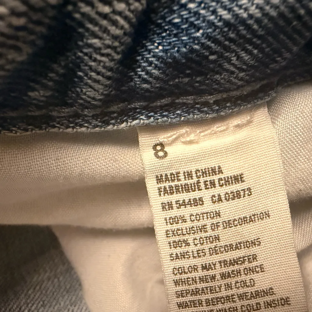 American Eagle Outfitters Light Blue Ripped Jean Shorts - Image 2