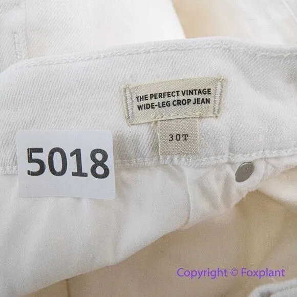 Madewell The Tall Perfect Vintage Wide-Leg Crop Jean Tile‎ White, 30 TALL - Image 14