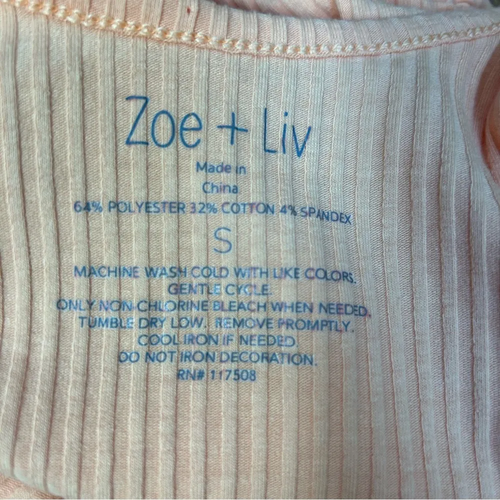 ZOE + LIV | Ribbed Graphic Side Tie Hippie Boho Tank Top Size S - Image 5