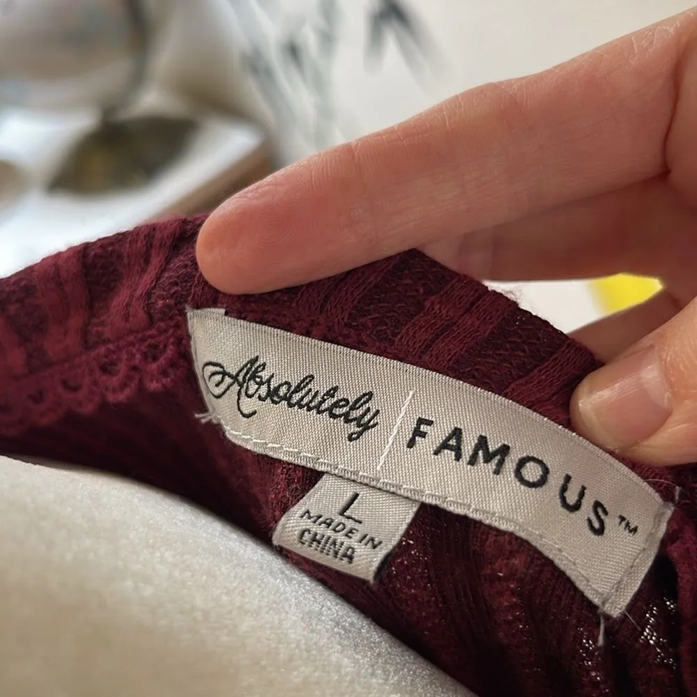 Absolutely Famous  cardigan sweater.  Size Large. - Image 4