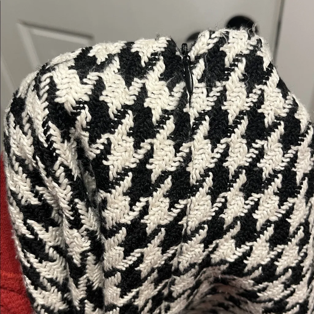 Insight Houndstooth Black and White Mini Skirt Size 8 - Image 8