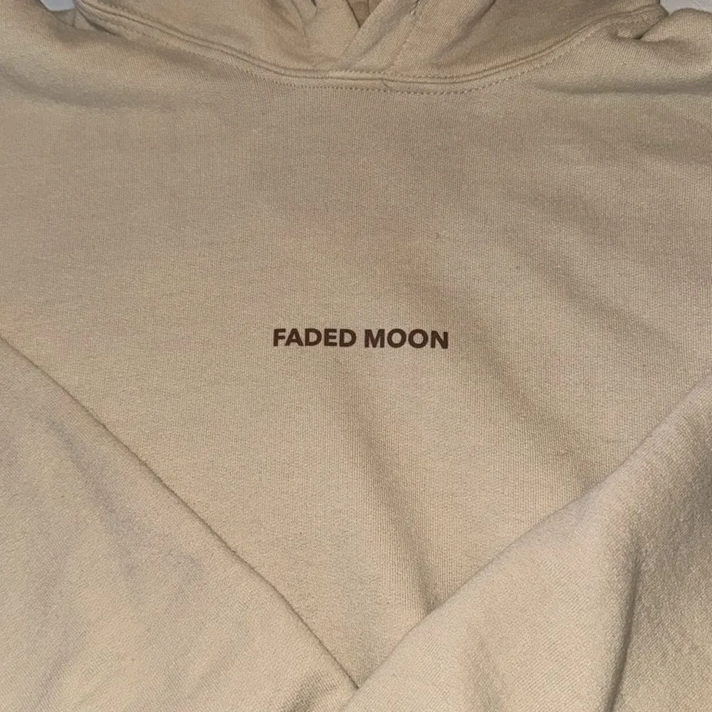 Faded Moon "Under the Same Moon" Hoodie, size Large Tan - Image 5
