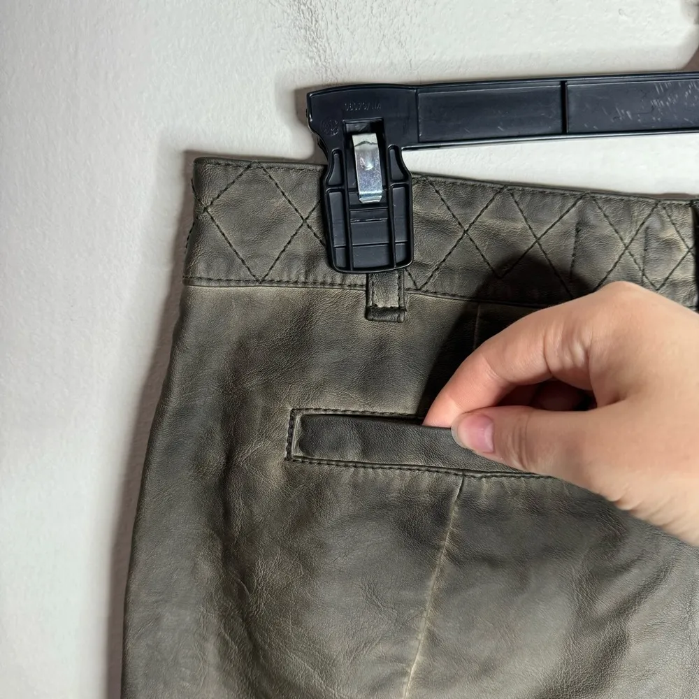 Anthropologie Pilcro quilted vegan breather mini shorts in bronze hue size 25 Tan - Image 8