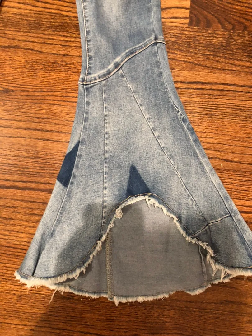 Funky Soul Flare Jeans Blue Size 26 - Image 5