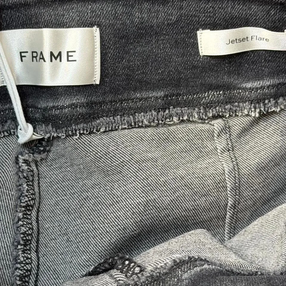 Frame Jetset High Rise Flare Jeans - Image 4