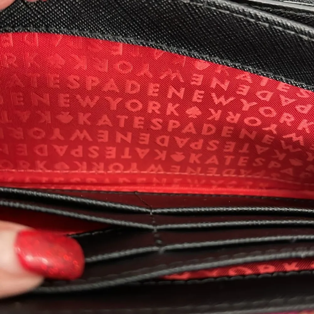 Kate Spade LE Laurel Way Bonita Stripe large continental zip around wallet - Image 5