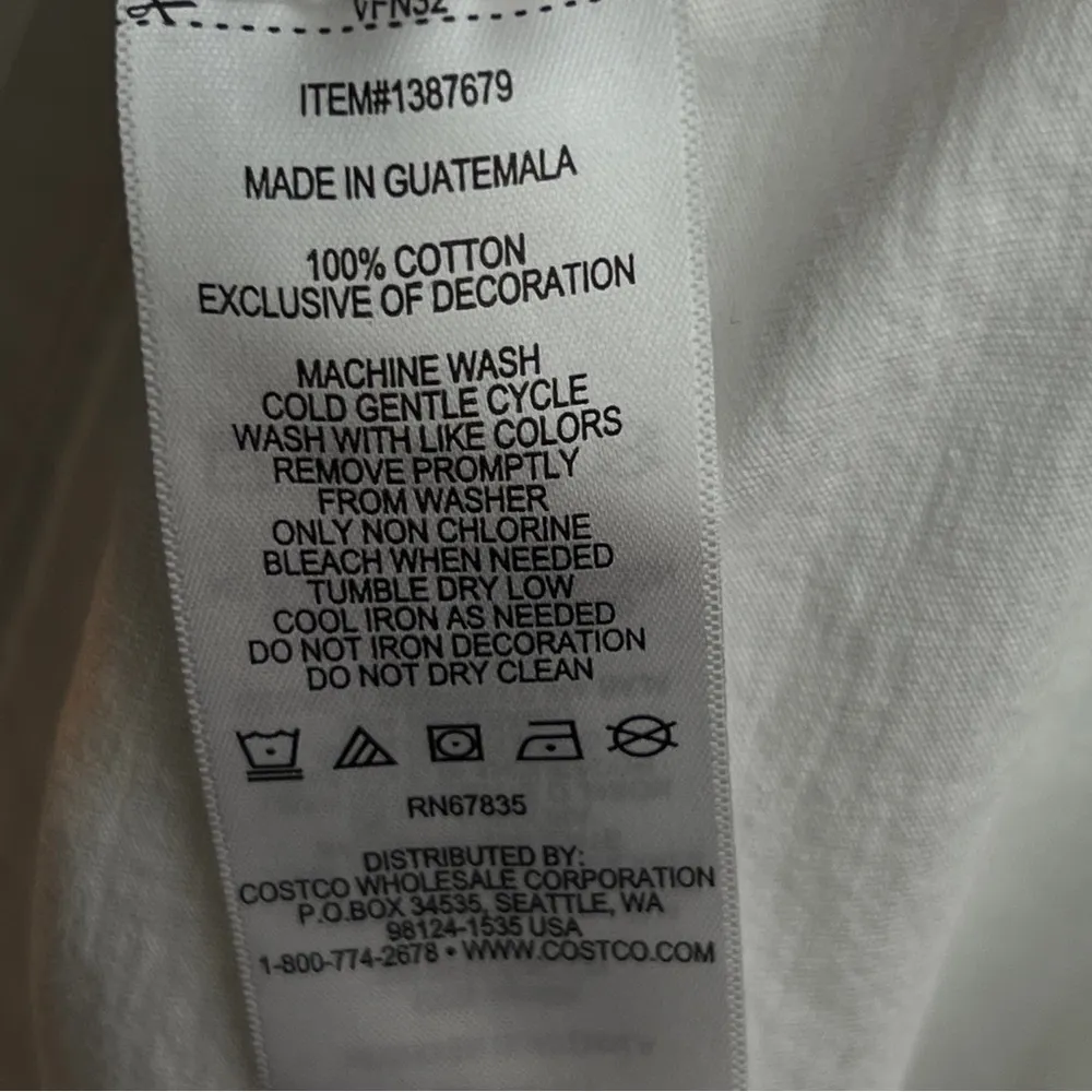 Nautica Large White Short Sleeve Crewneck Top with Ties on the Sleeves - Image 7