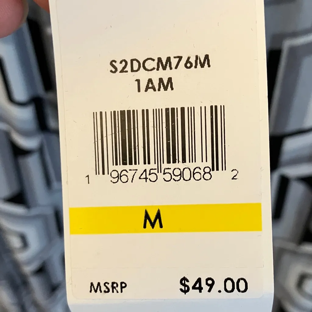 Calvin Klein: Monochrome Geometric Sleeveless Blouse- M - Image 4