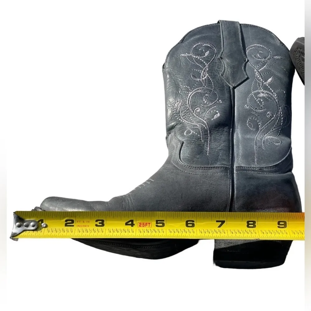 Sterling River 6.5 Gray Leather Cowgirl Western Boots Embroidered Mexico SRC 516 - Image 12