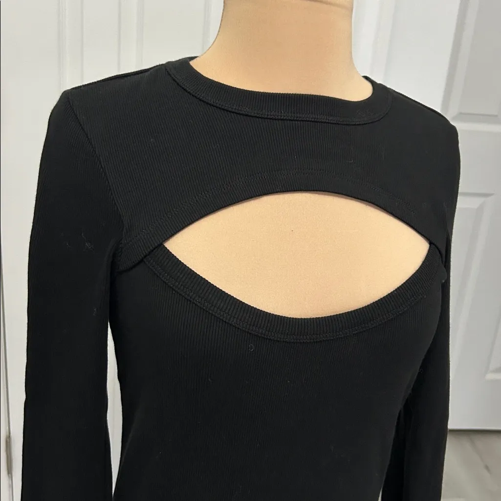 Veronica Beard Curtley Black Cut Out Top - Image 5