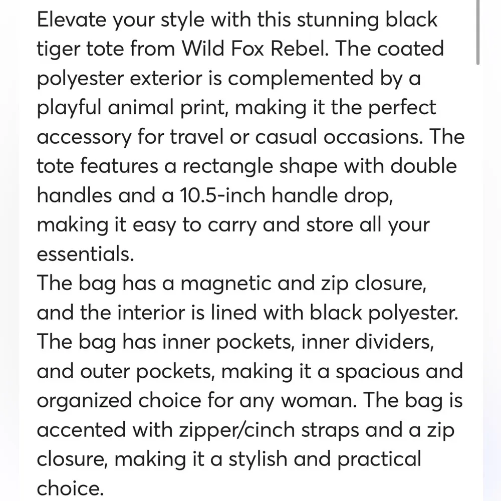 Wildfox Black Tiger Tote Bag - Image 7