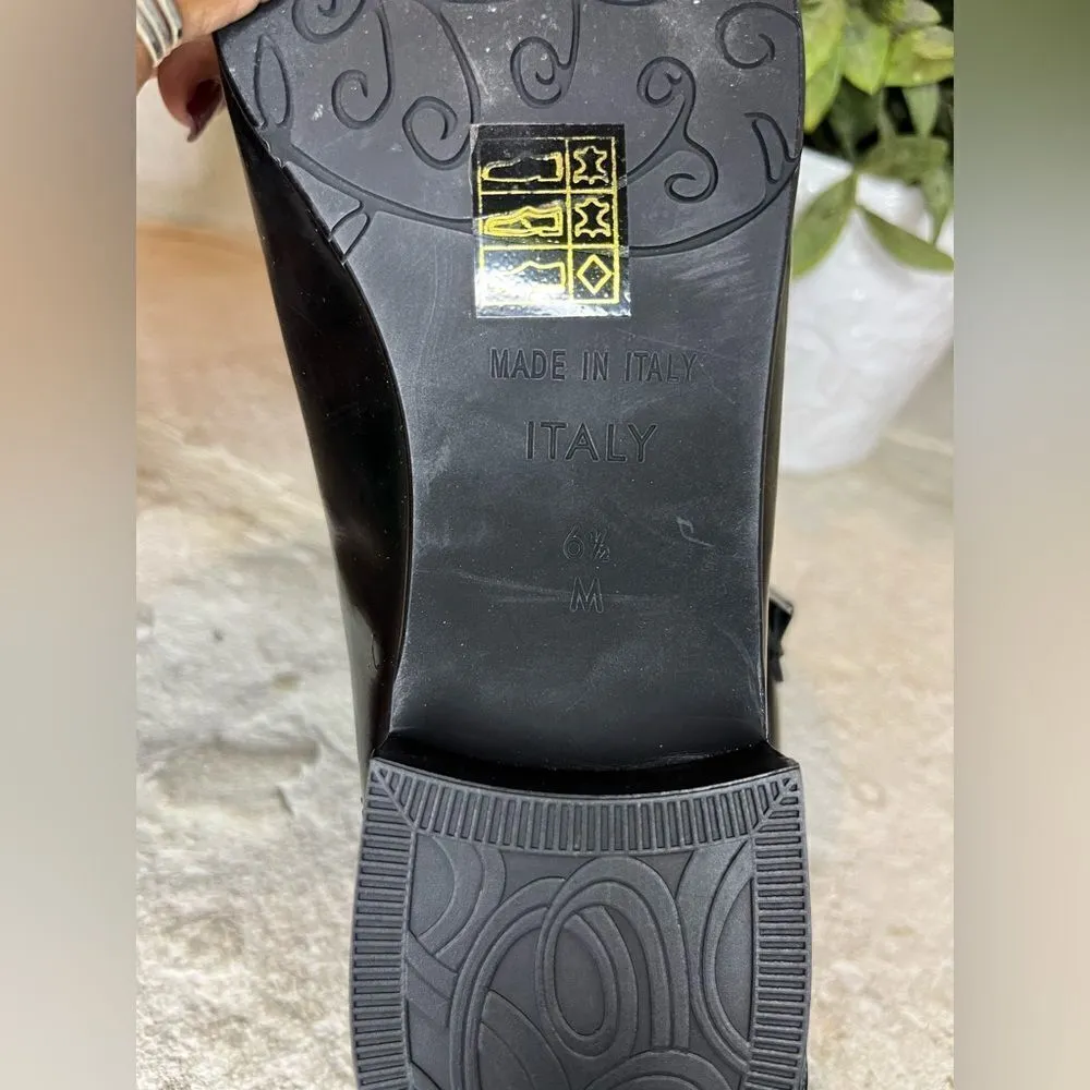 Brighton black leather mules sz 6.5 M - Image 7