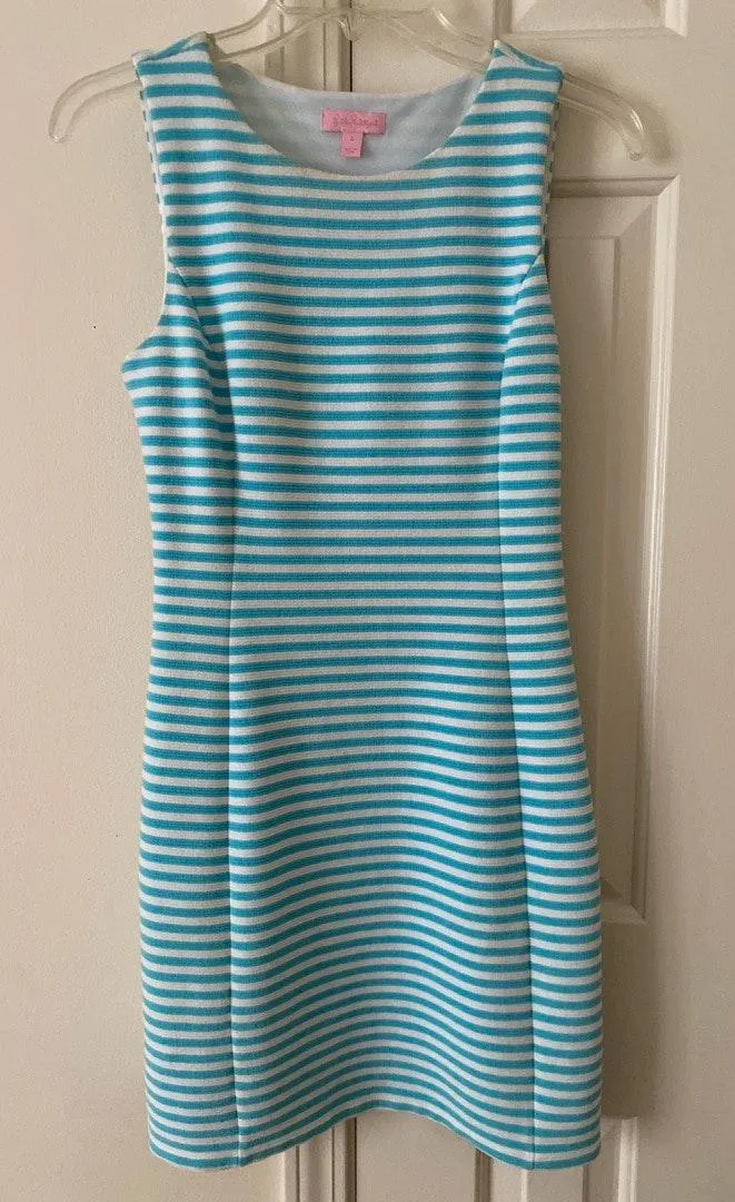 Lilly Pulitzer Stripped White & Blue Dress - Image 2